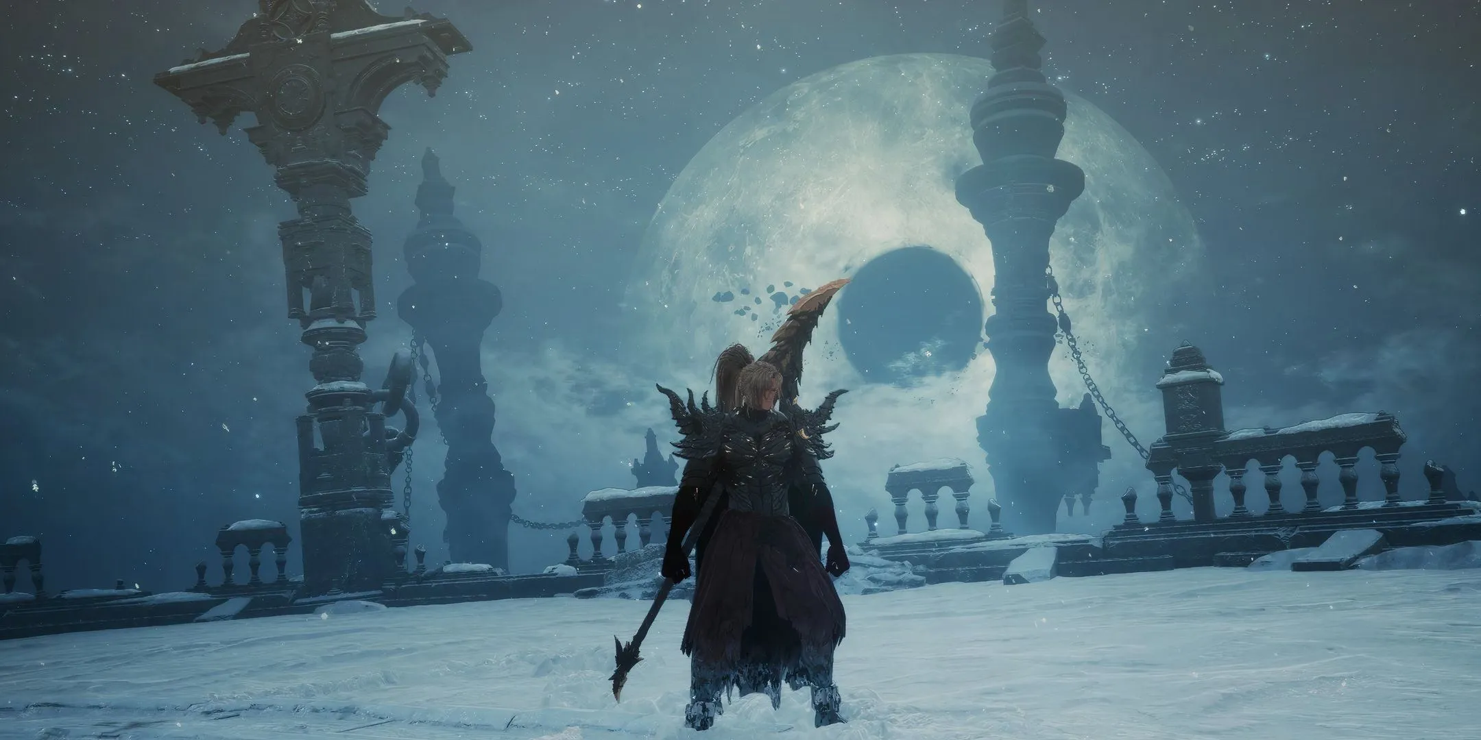 Khazan in front of a full moon