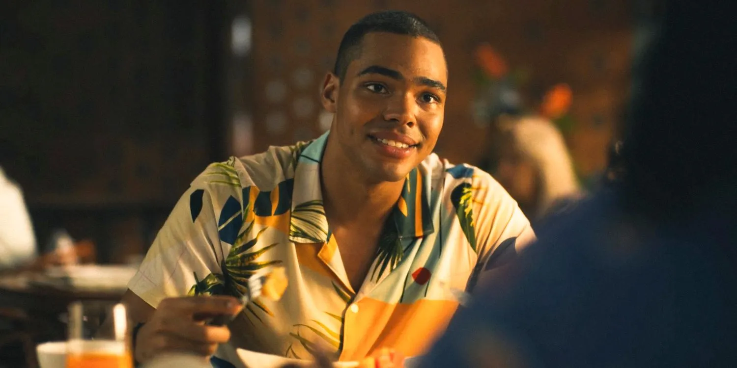 Zion (Nicholas Duvernay), Belinda's son in The White Lotus Season 3 Episode 6