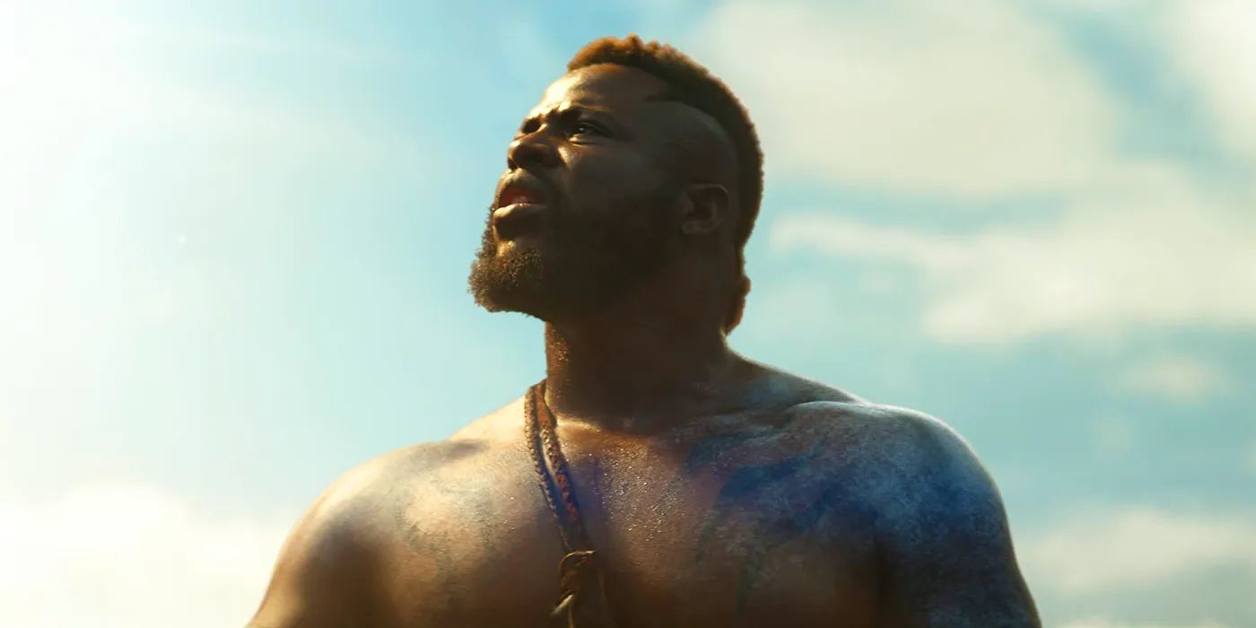 Winston Duke's M'Baku at the end of Black Panther Wakanda Forever