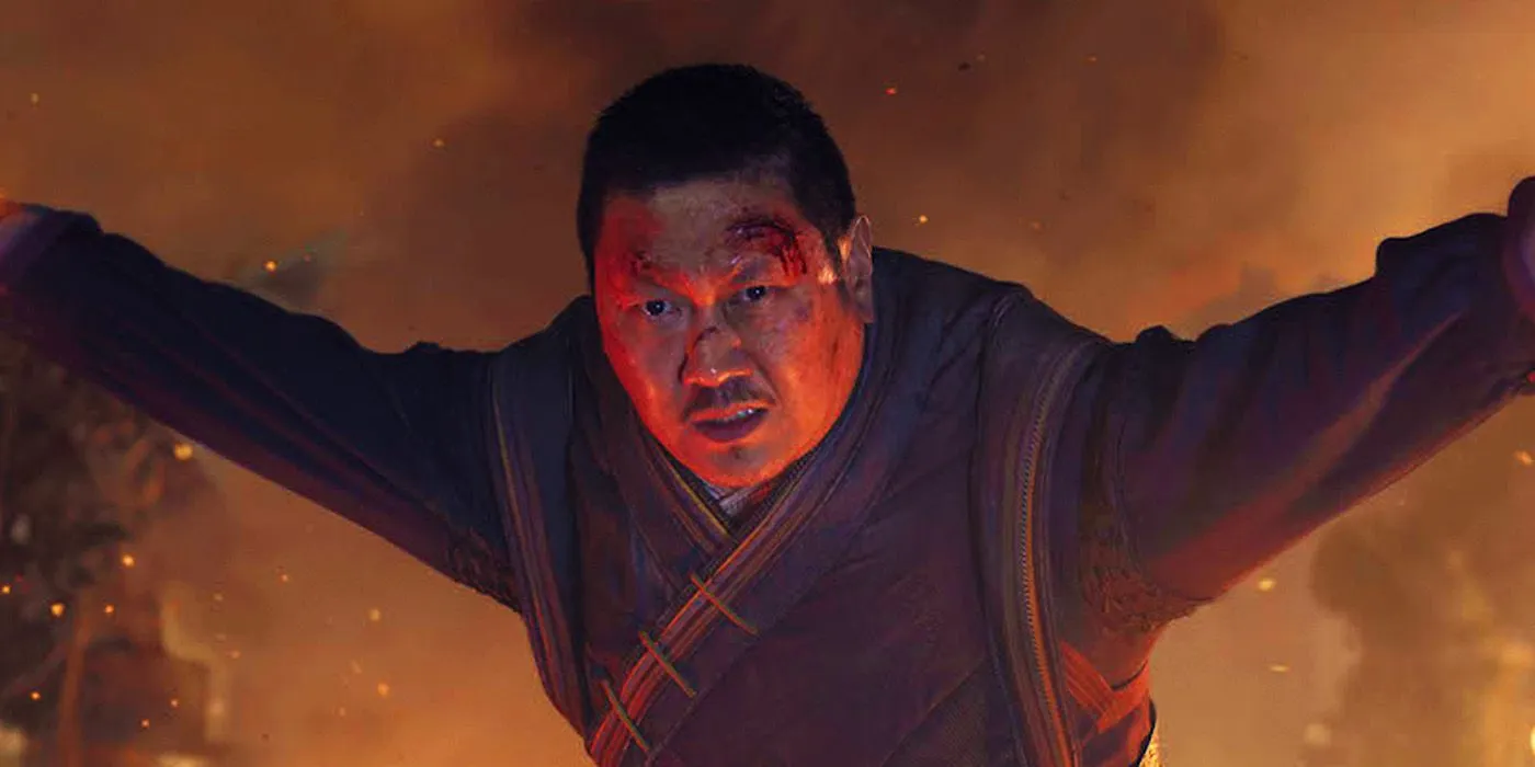 Wong trapped by the Scarlet Witch in Doctor Strange in the Multiverse of Madness
