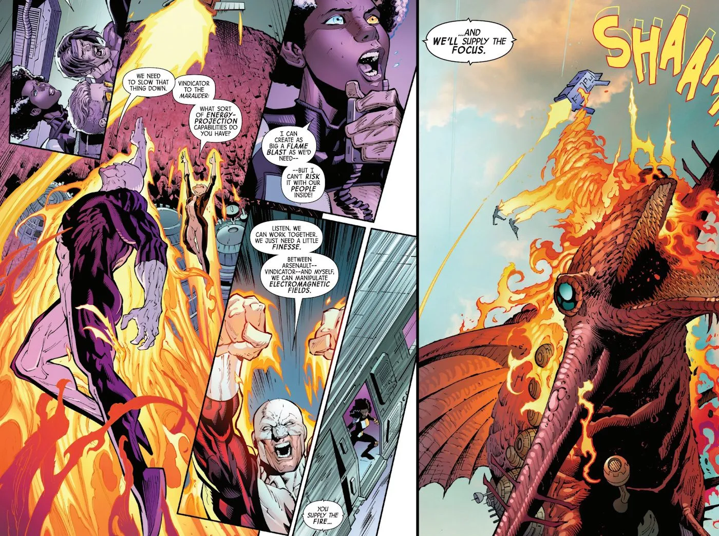 Combo Attack by X-Men and Alpha Flight