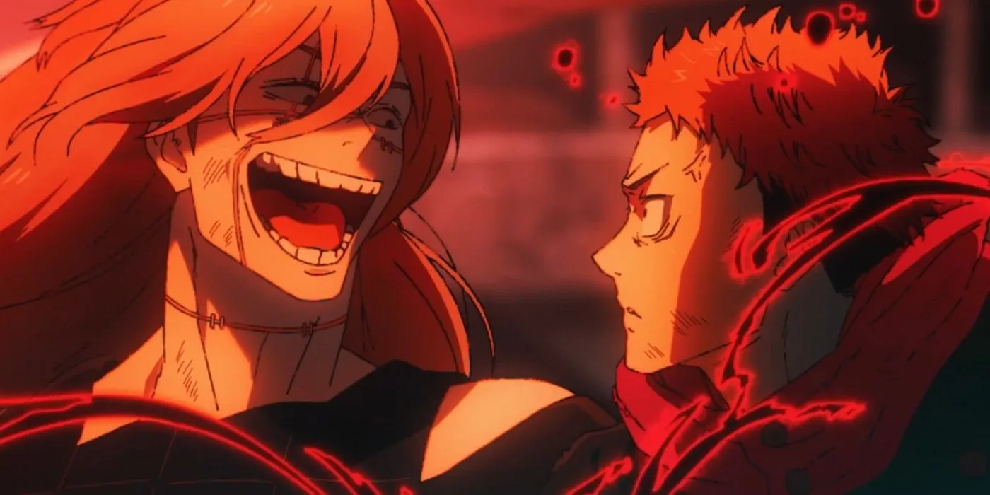 Yuji and Mahito fight in Jujutsu Kaisen's opening