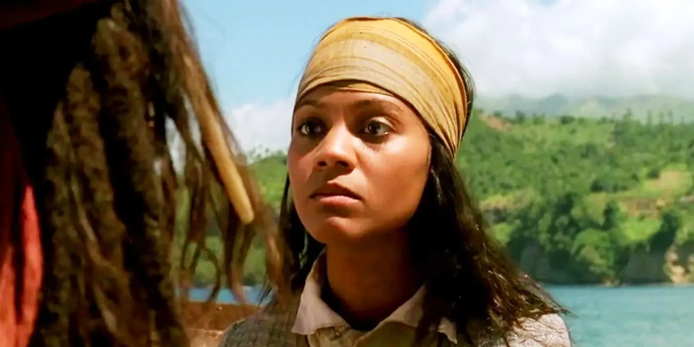 Zoe Saldaña in Pirates of the Caribbean
