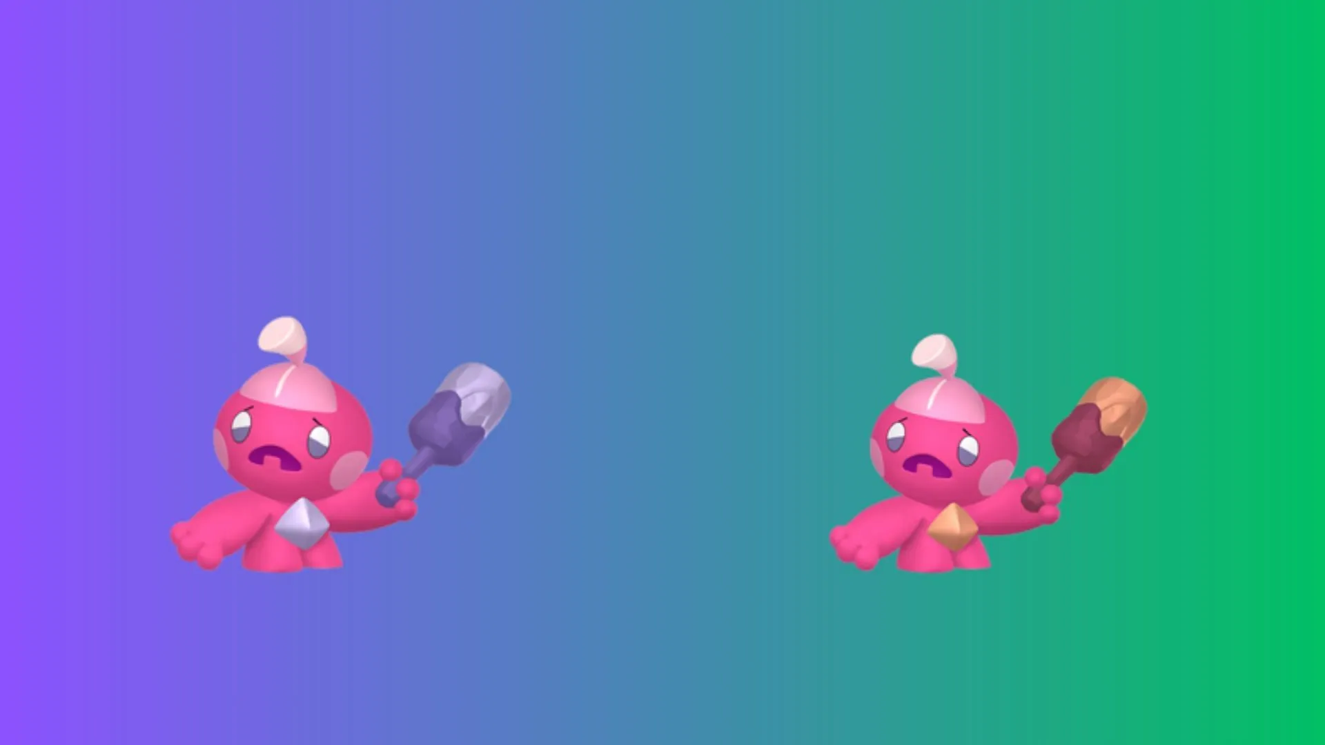 Tinkatink and its Shiny form (Image via The Pokemon Company)
