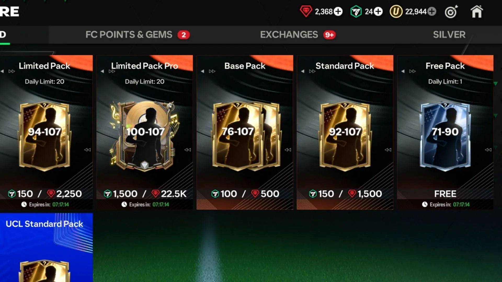 Top Events packs in EA FC Mobile