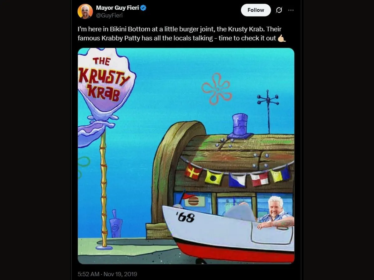 Guy Fieri's post (Image via X/@@GuyFieri)