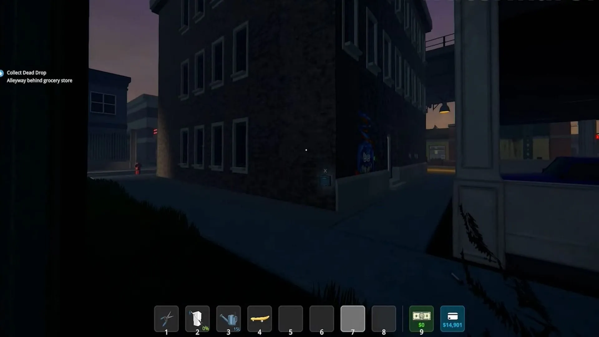 Drop dead location behind grocery store (Image via TVGS)