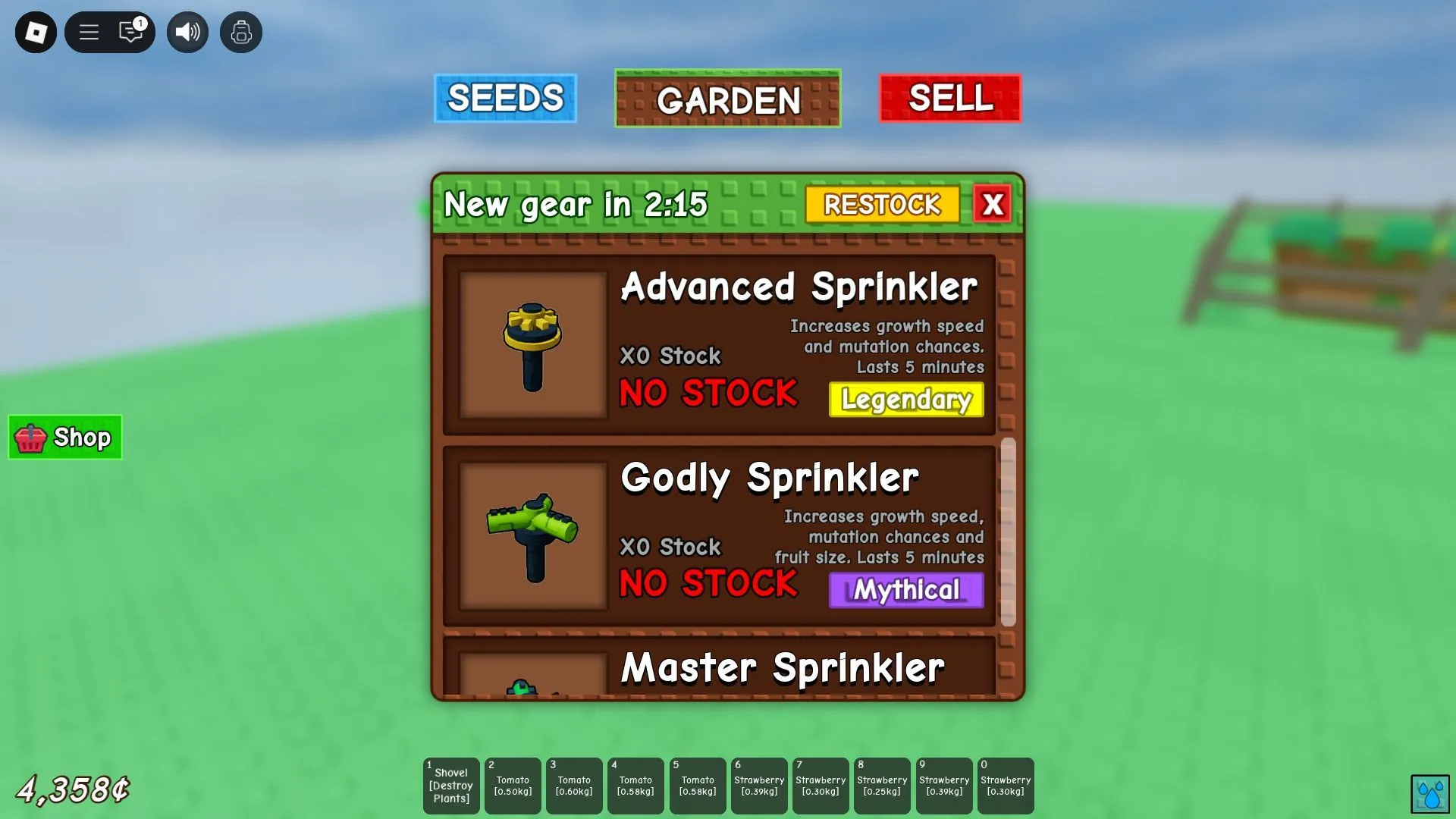 Sprinklers can trigger Mutations (Image via Roblox)