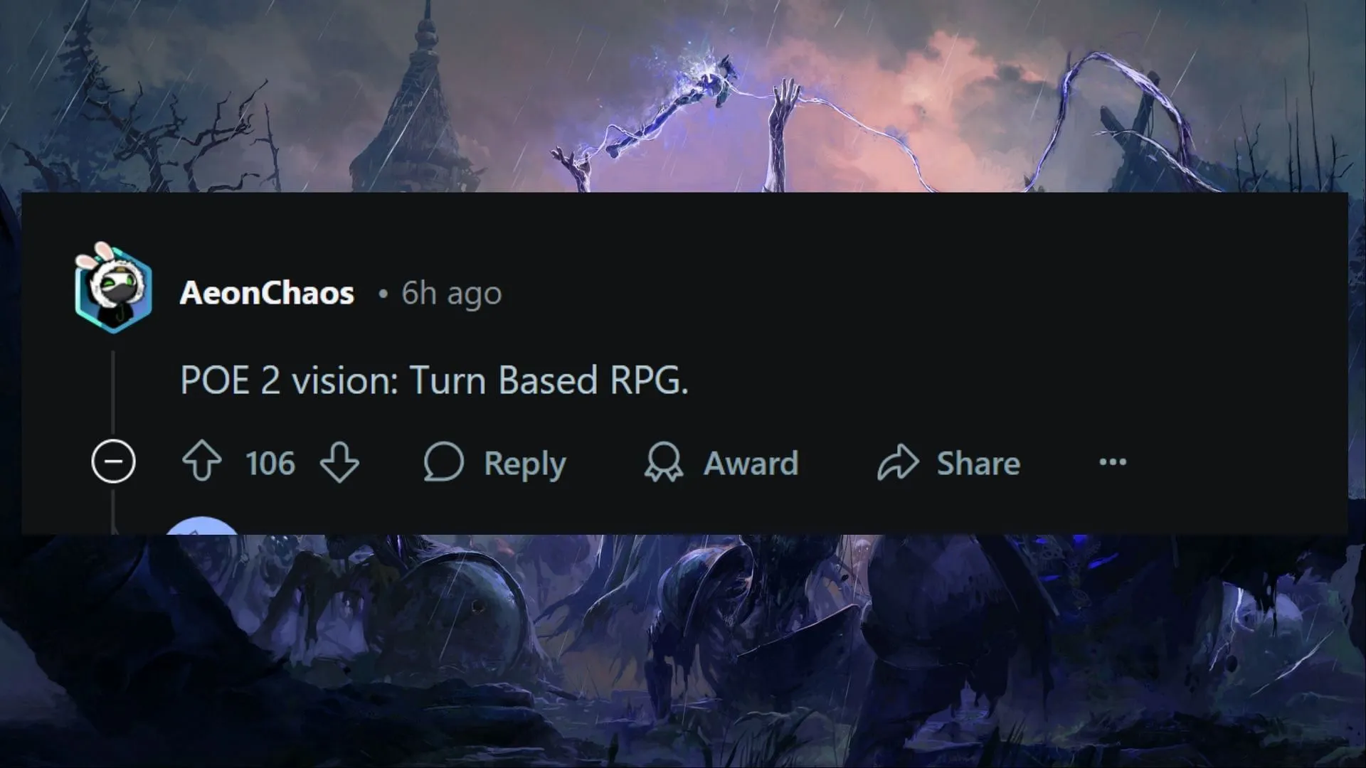 Honestly, a turn-based Path of Exile game would be great; but not like this
