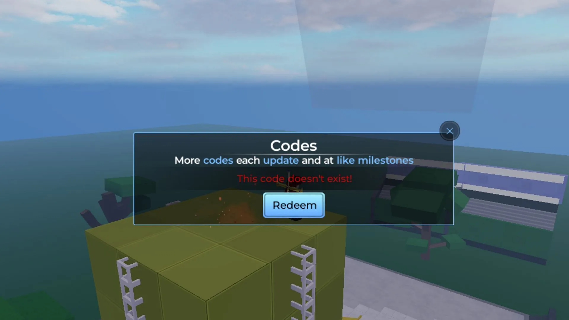 Error in Nen Arena (Image via Roblox)