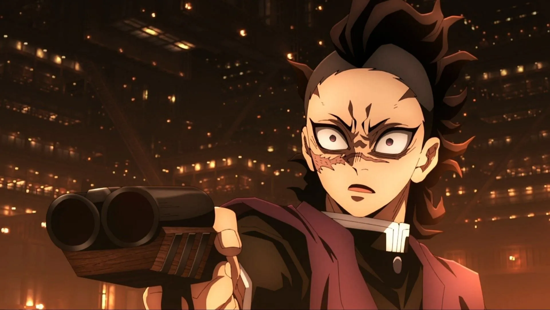 Genya is one of the most unique characters from the series (Image via Ufotable) Genya is one of the most unique characters from the series (Image via Ufotable)