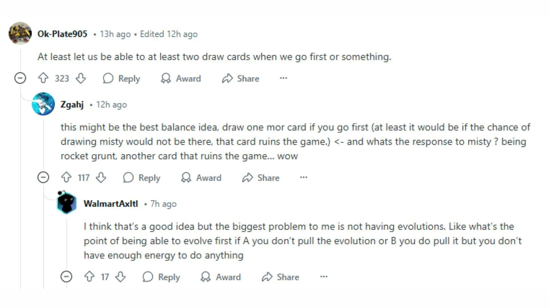 Players give some interesting suggestions (Image via Reddit)