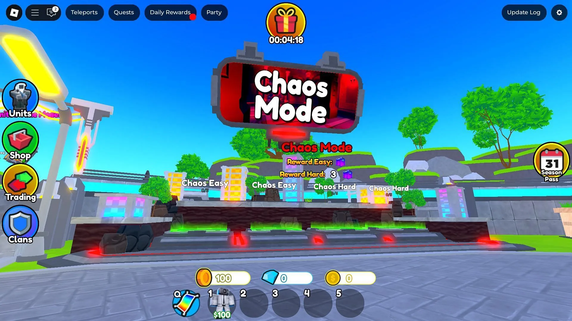Chaos mode (Image via Roblox) Chaos mode (Image via Roblox)