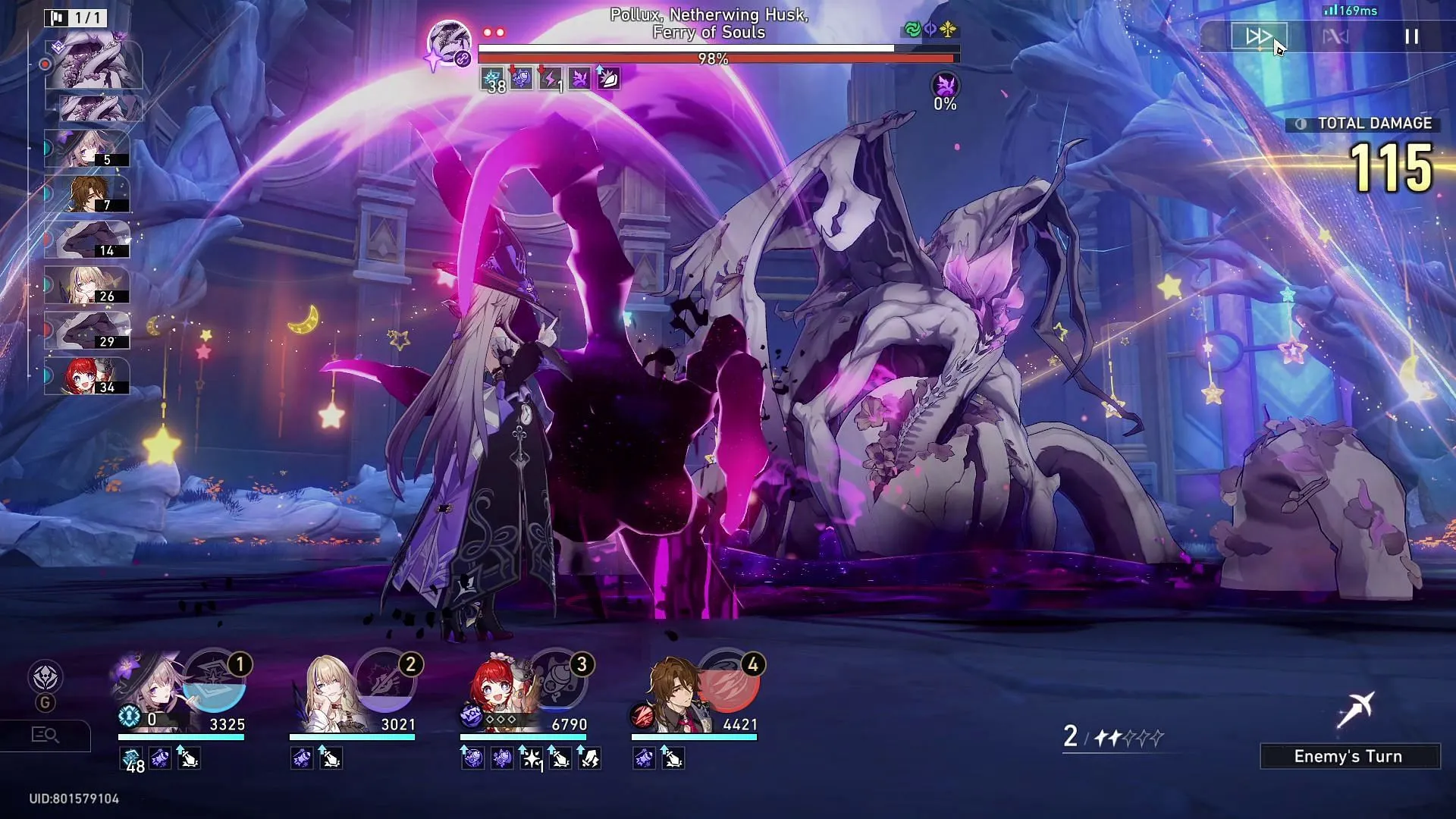 Pollux attacking The Herta (Image via HoYoverse)