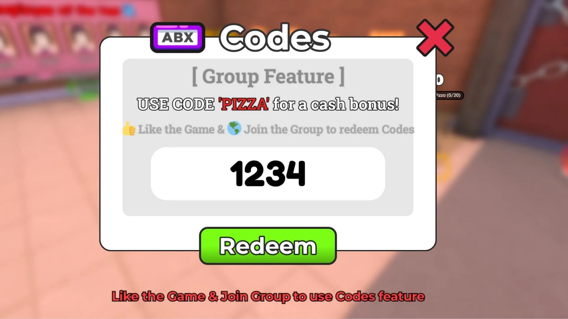 Addressing invalid codes in Make Pizza To Prove Chef Wrong (Image via Roblox)