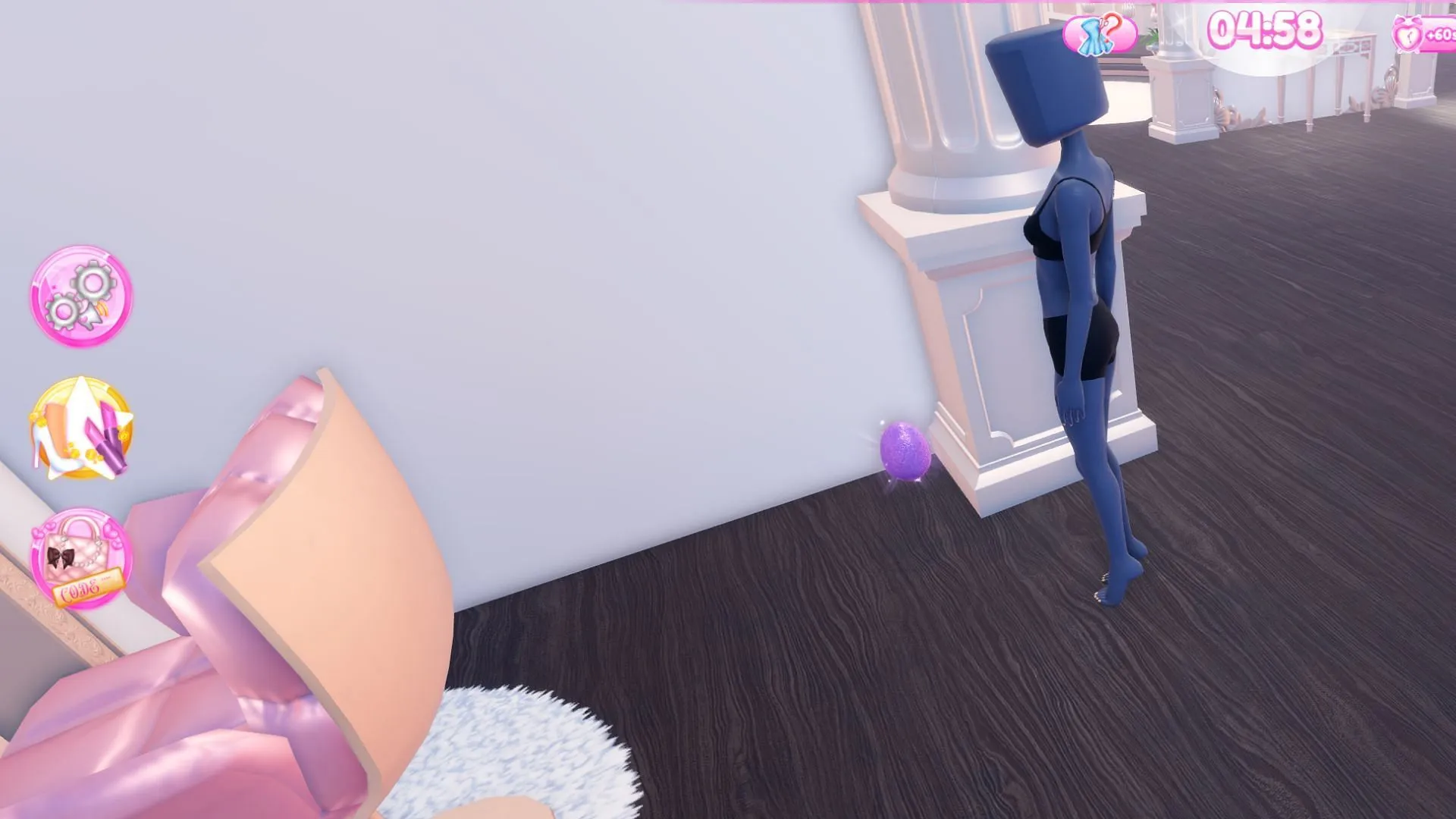 Eggs hidden in the corners of Dress to Impress (Image via Roblox)