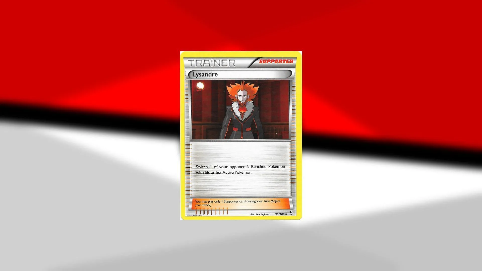 Lysandre in the Pokémon Trading Card Game (Image via The Pokémon Company) Lysandre in the Pokémon Trading Card Game (Image via The Pokémon Company)