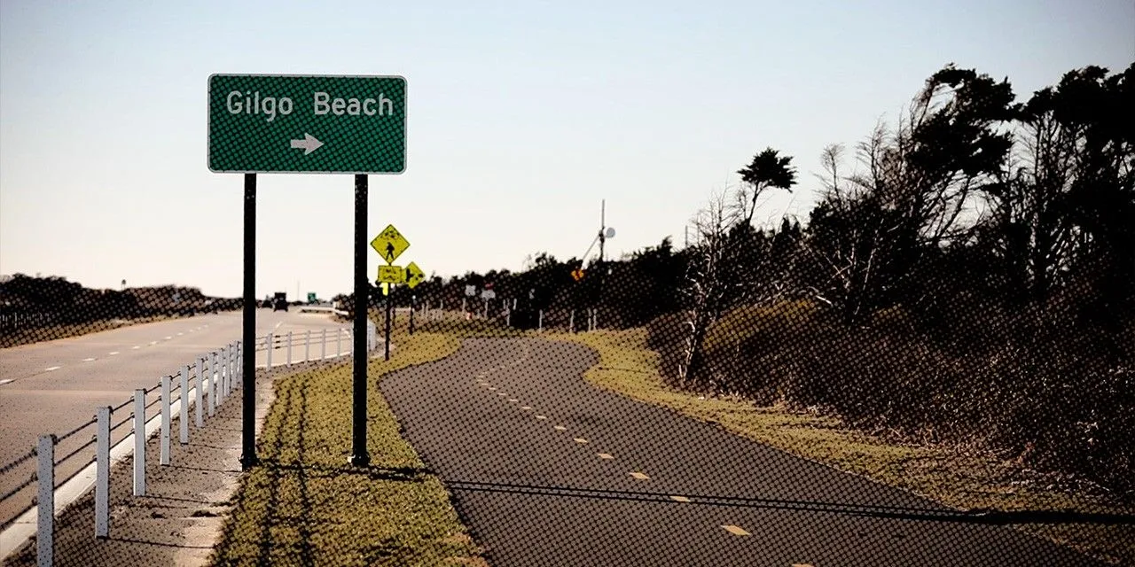 Entry sign to Gilgo Beach, New York