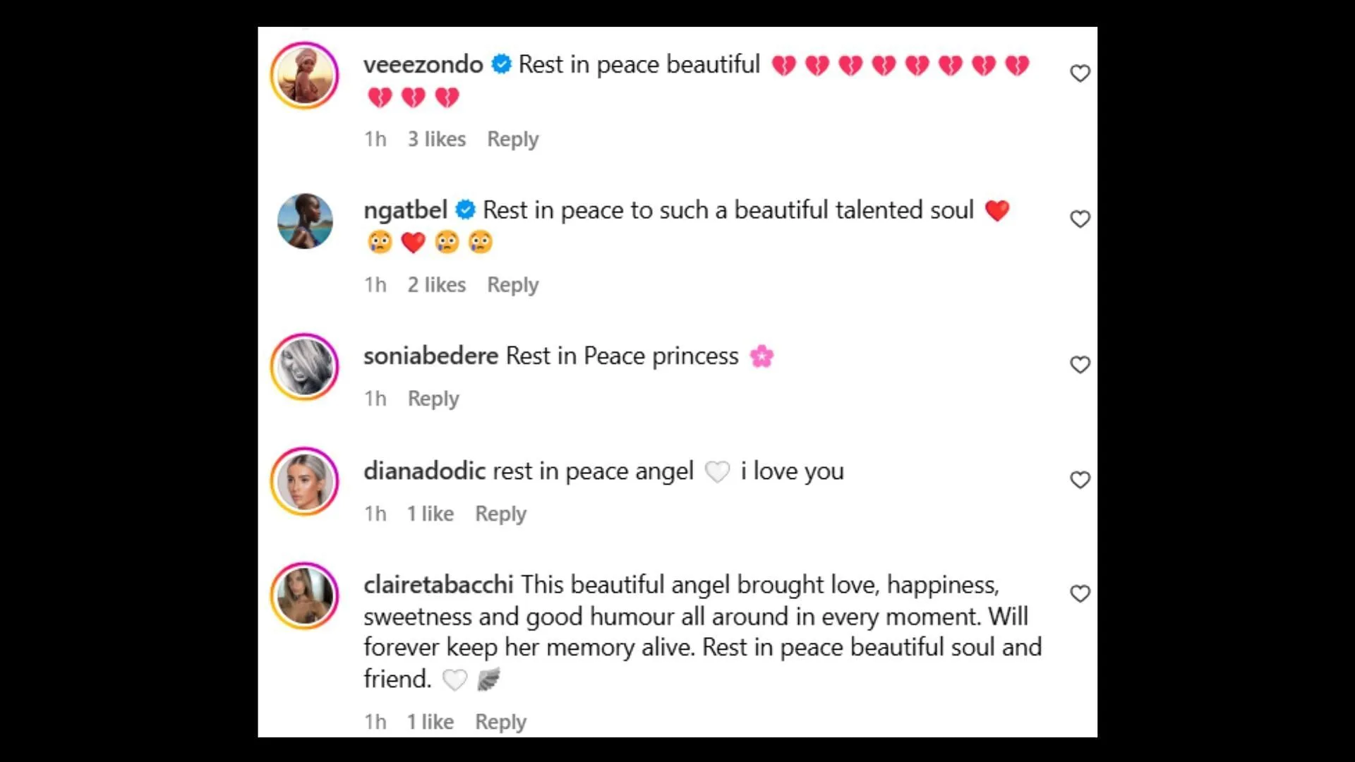 Online tributes (Image via Instagram/lucymarkovicc)