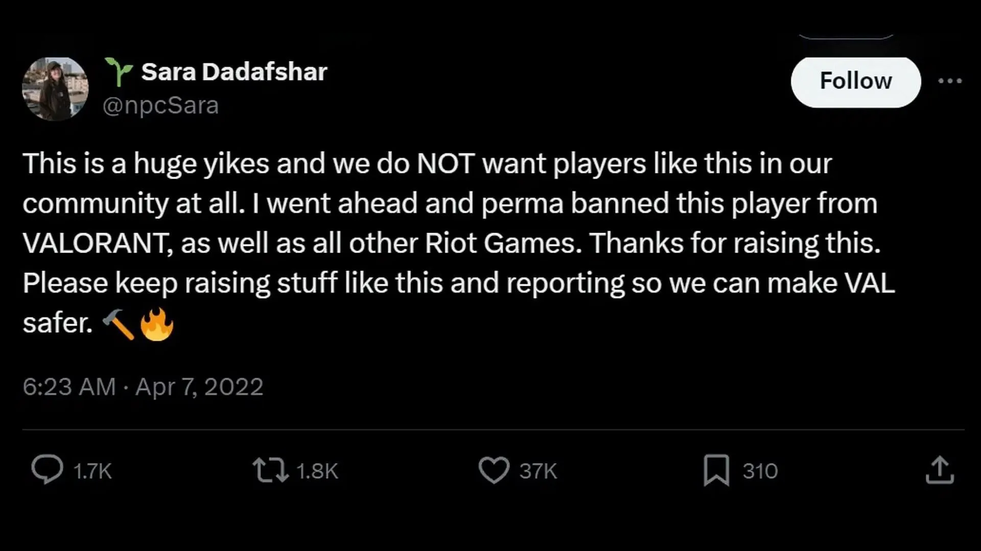 A Riot Games employee permanently banned IShowSpeed (Image via @npcSara/X)