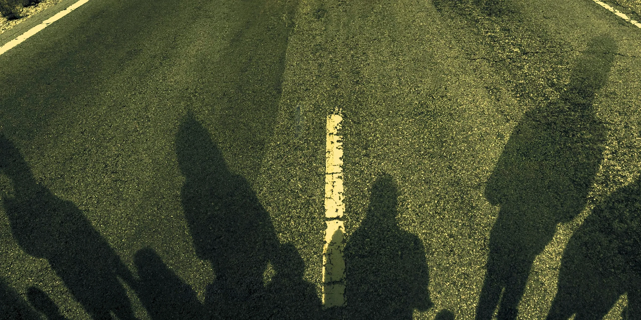 Shadows of boys walking seen on the book cover of The Long Walk by Stephen King