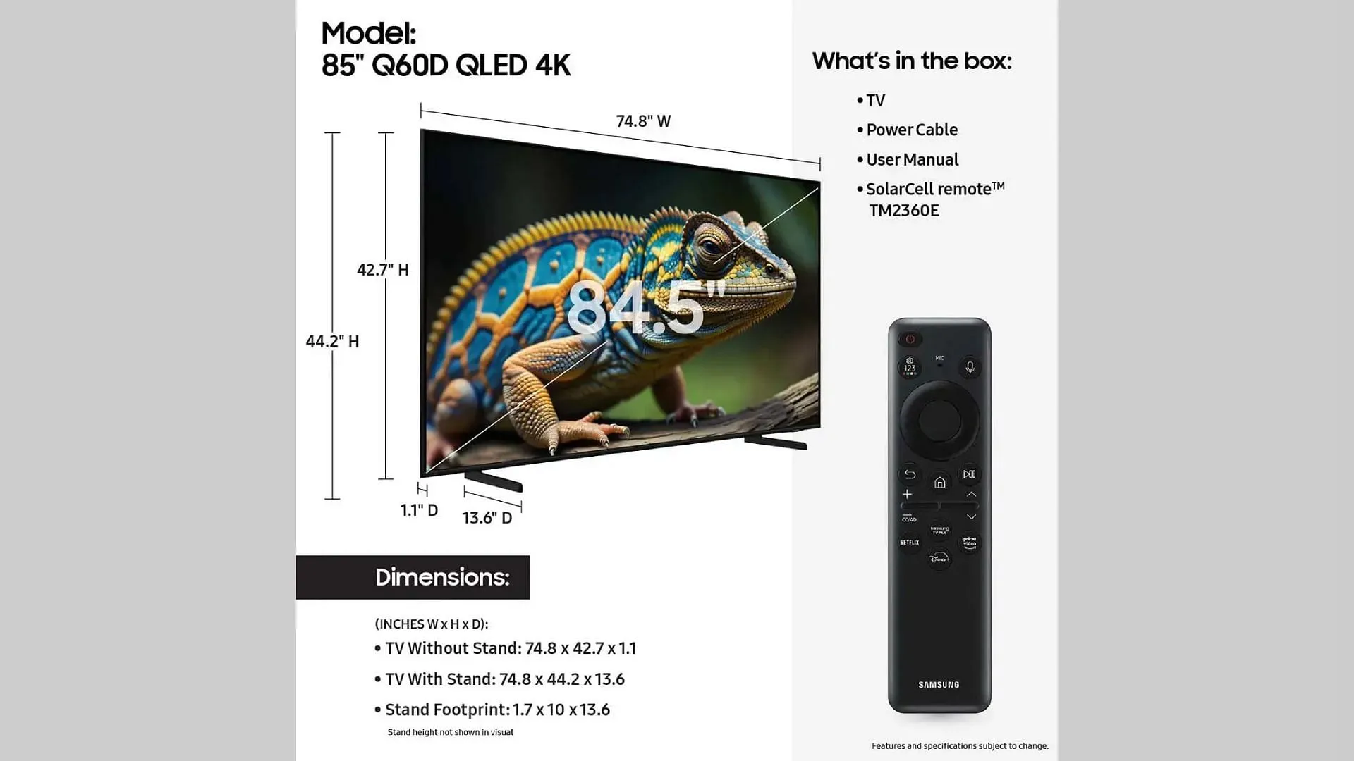 Samsung Q60D QLED 4K Details