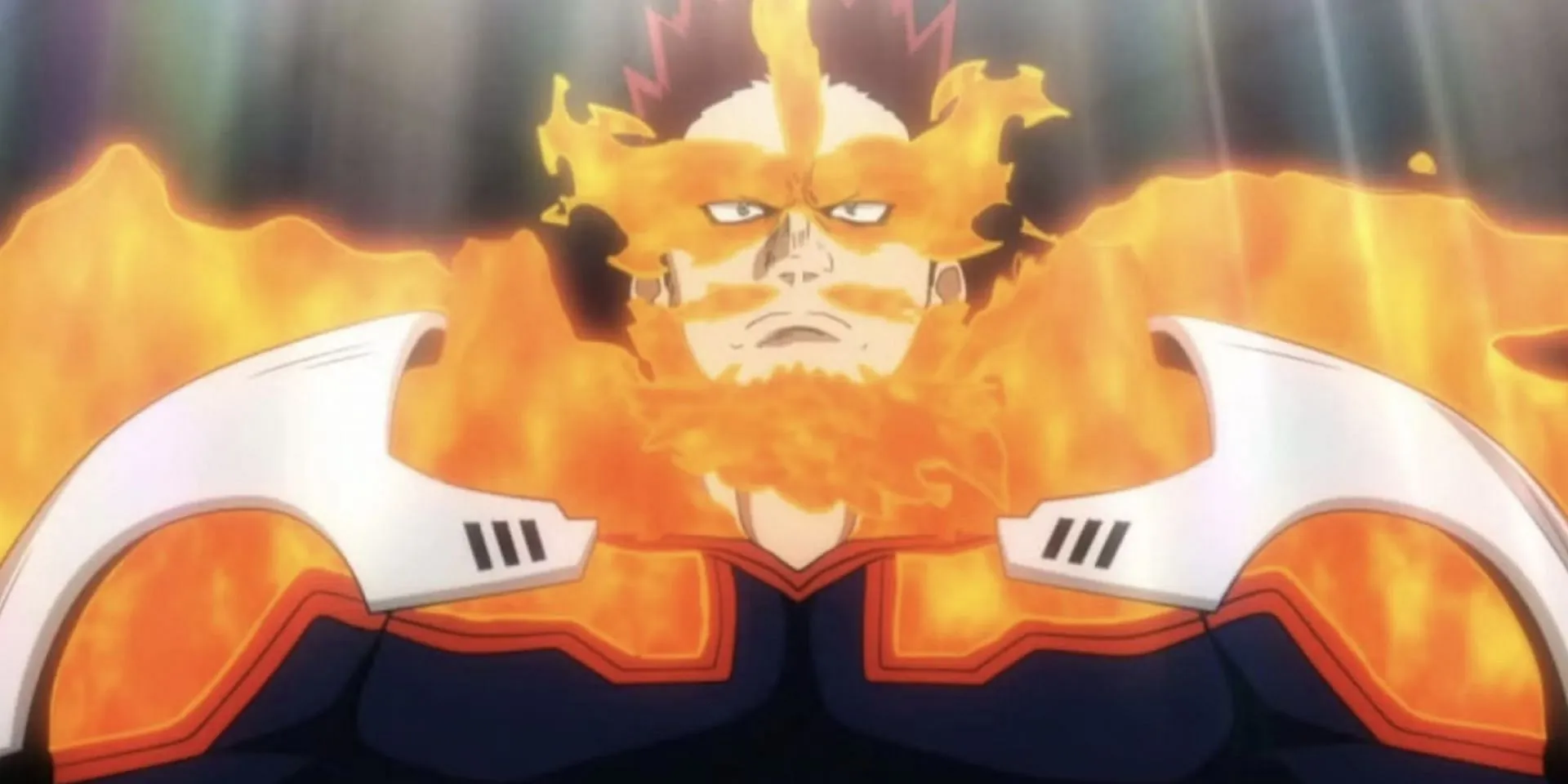 Endeavor as seen in anime (Image via Bones)