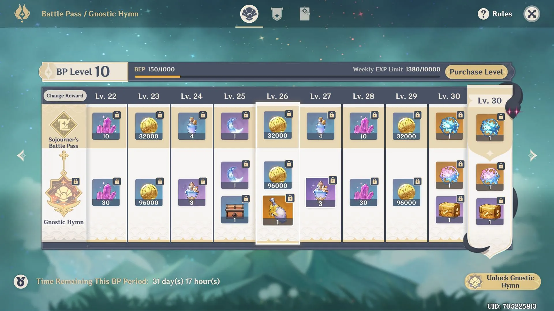 Battle Pass rewards (Image via Sportskeeda Gaming || HoYoverse) Battle Pass rewards (Image via Sportskeeda Gaming || HoYoverse)
