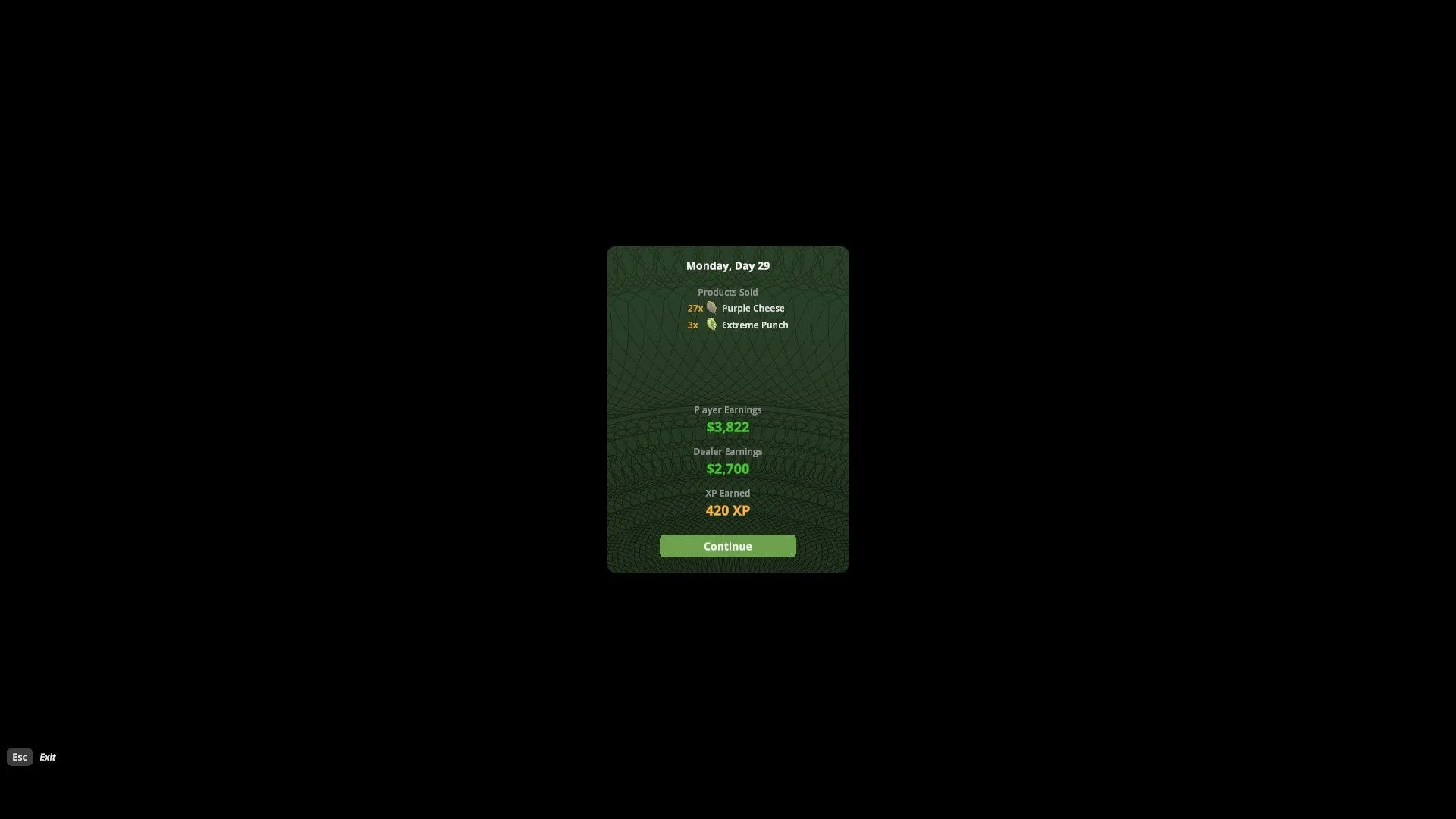 Schedule 1 day end screen Schedule 1 day end screen