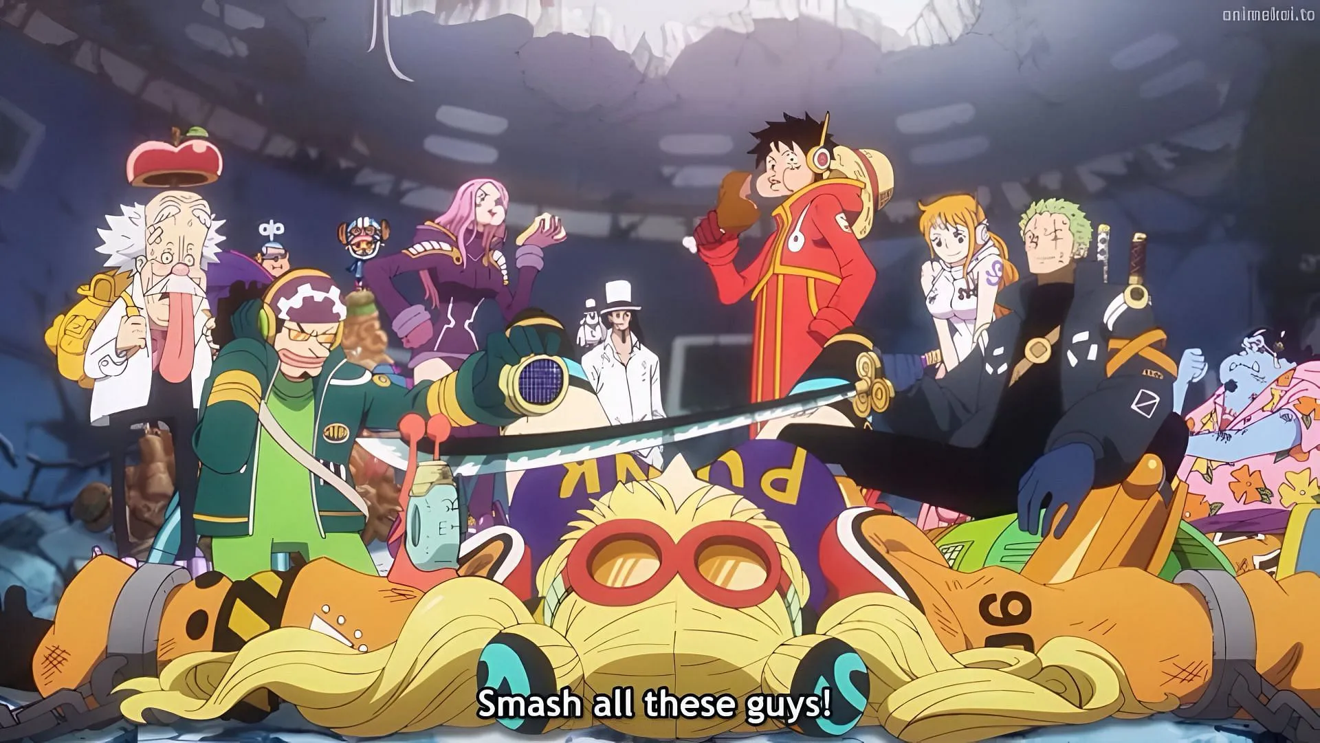 A still from One Piece Episode 1123 anime (Image via Toei Animation)