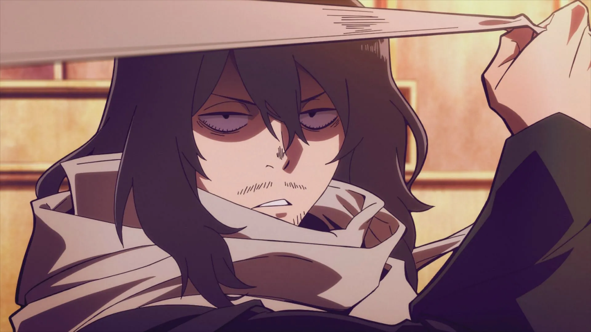 Aizawa enters the story in the final scene (Image via Bones Film)
