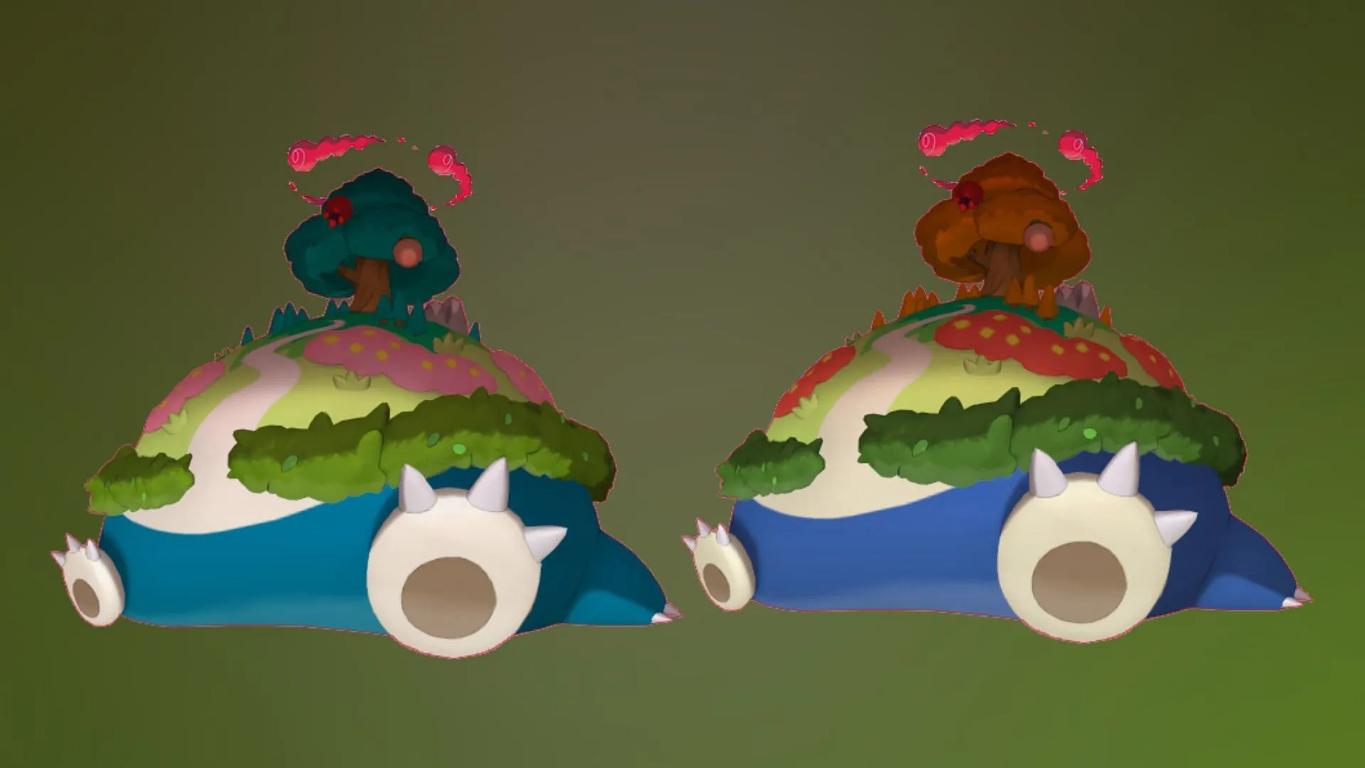 Gigantamax Snorlax shiny comparison (Image via TPC)