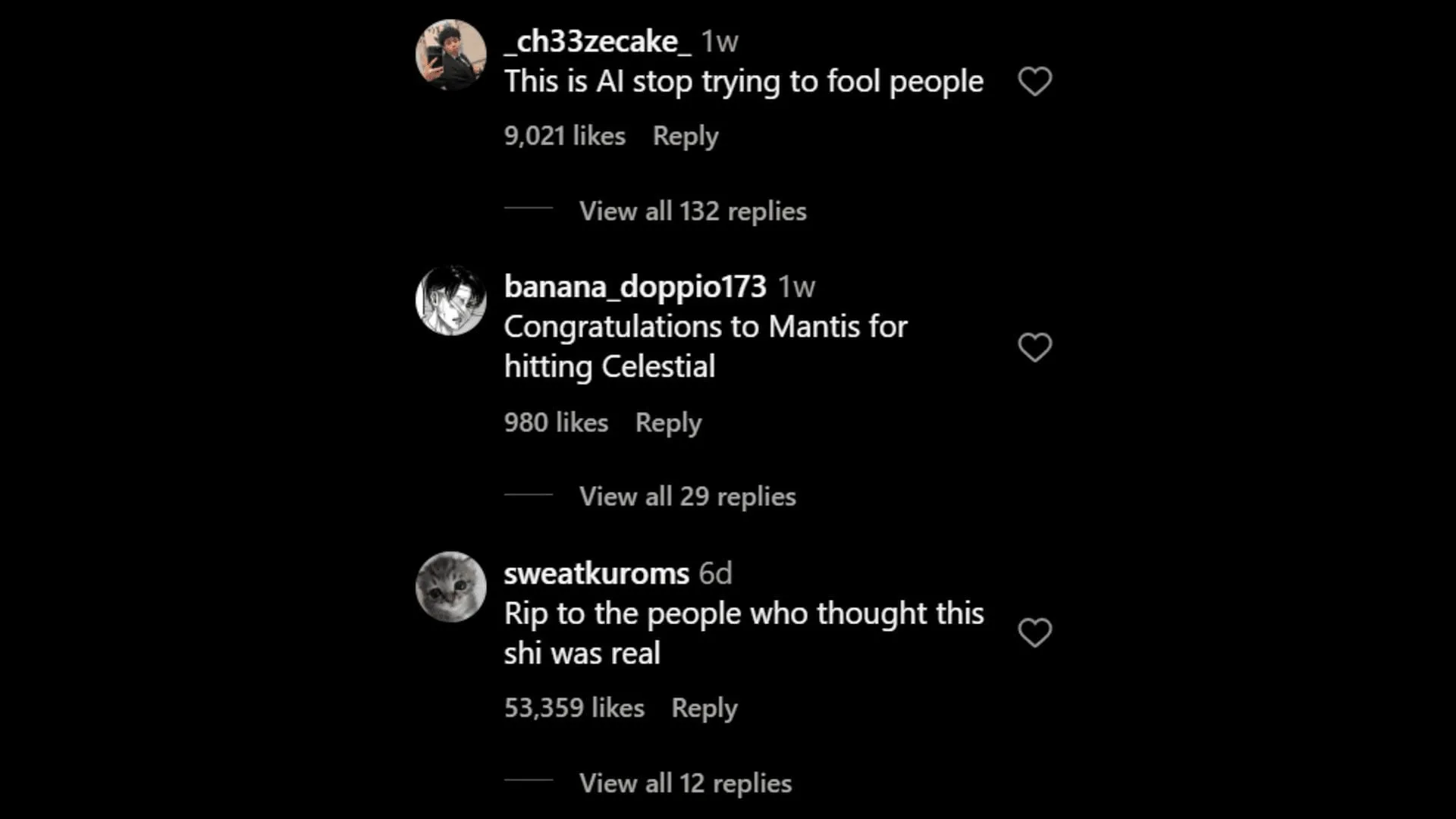 Netizens react to the lotus mantis. (Image via Instagram)