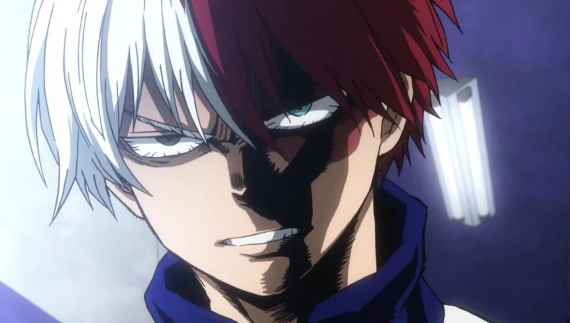 Shoto Todoroki as seen in anime (Image via Bones)