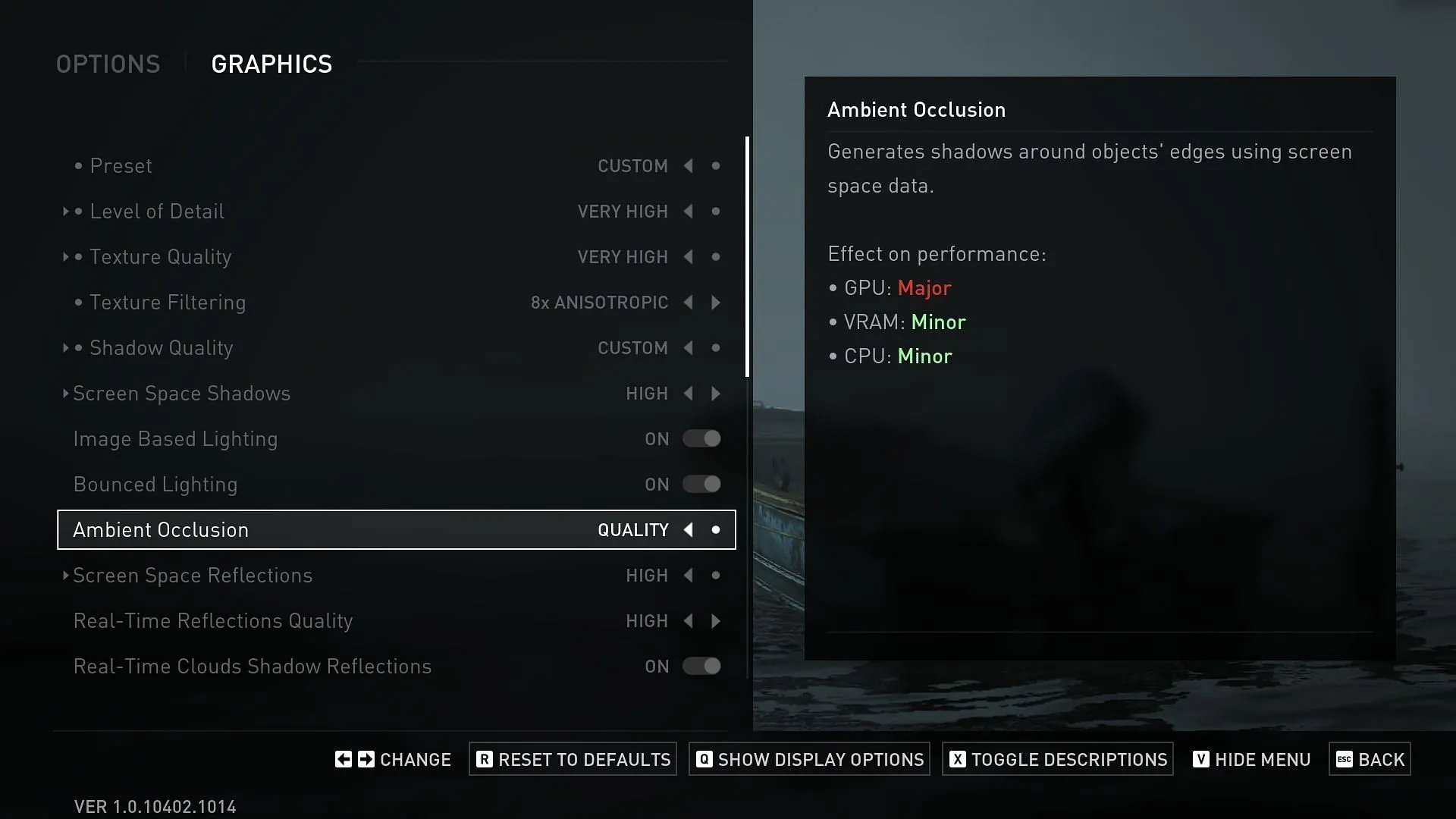 The Last of Us Part 2 Remastered graphics settings page (Image via PlayStation Publishing LLC) The Last of Us Part 2 Remastered graphics settings page (Image via PlayStation Publishing LLC)