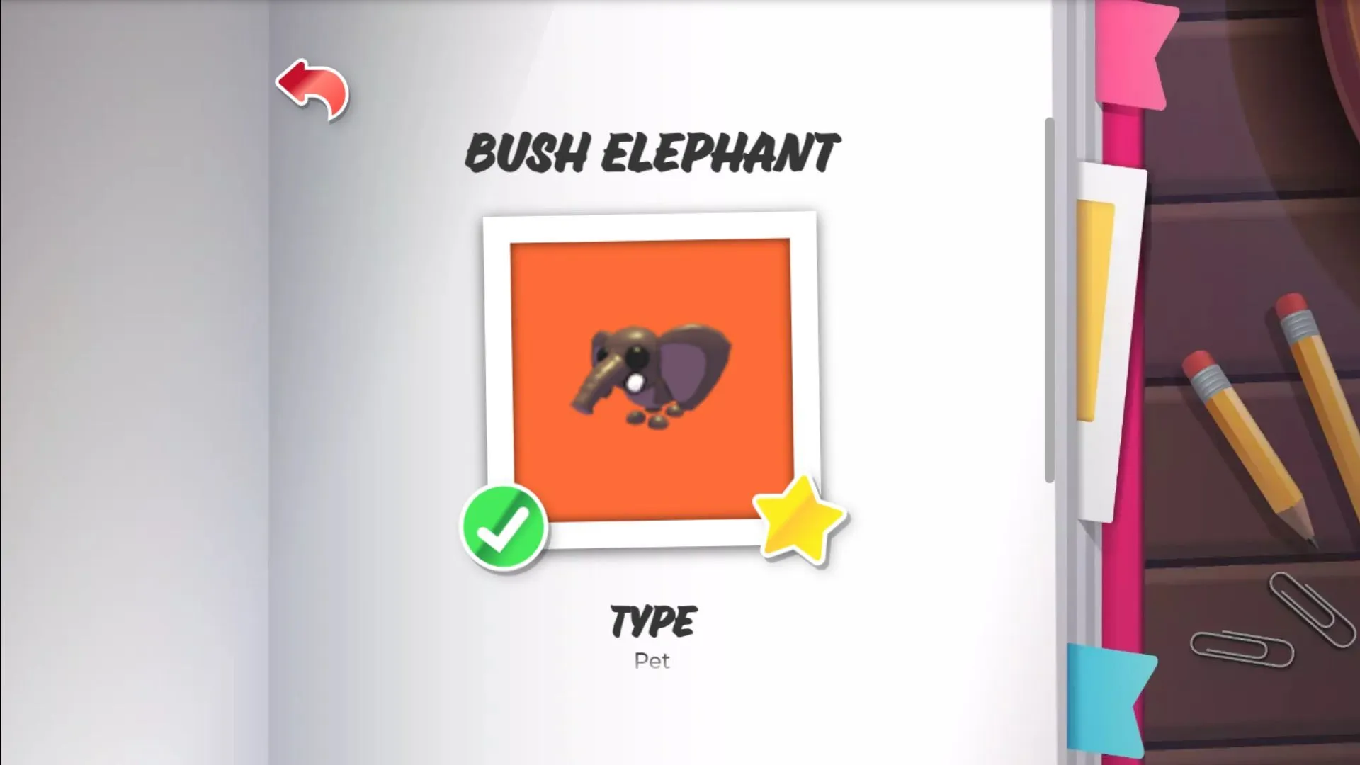 Official render of the Bush Elephant (Image via Adopt Me) Official render of the Bush Elephant (Image via Adopt Me)