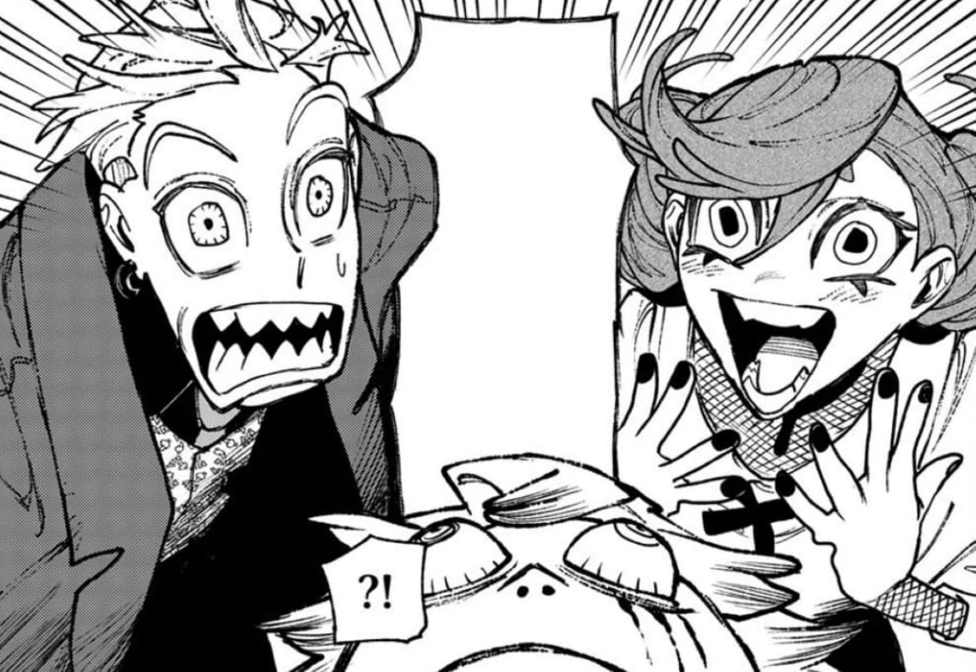Enjin, Riyo, and Rudo (Image via Kodansha) Enjin, Riyo, and Rudo (Image via Kodansha)