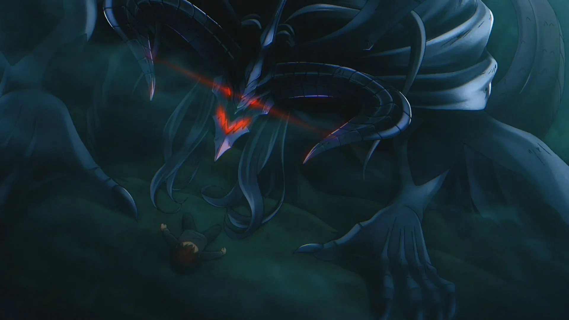 Arthur encounters the black creature in The Beginning After the End episode 2 (Image via Studio A-CAT)