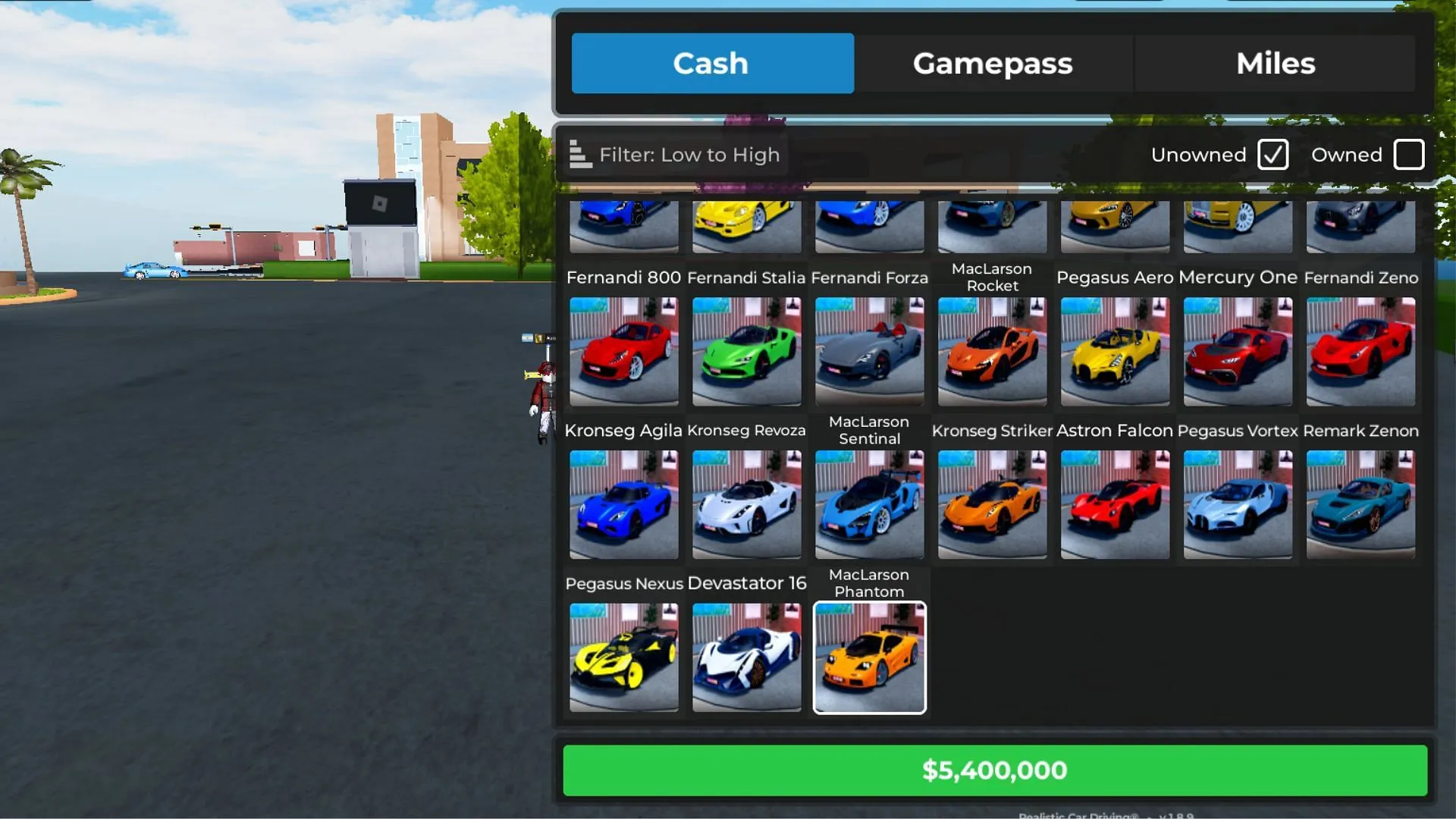 Buy new vehicles with Cash (Image via Roblox) Buy new vehicles with Cash (Image via Roblox)