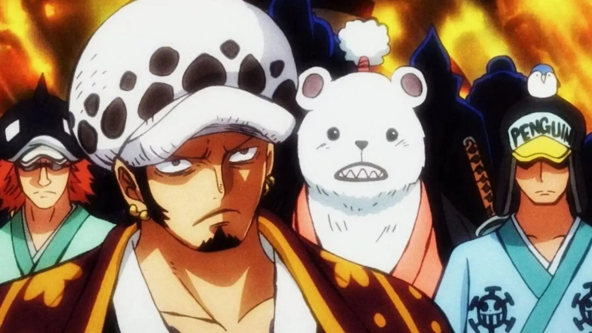 Law and his crew as seen in the anime (Image via Toei Animation).