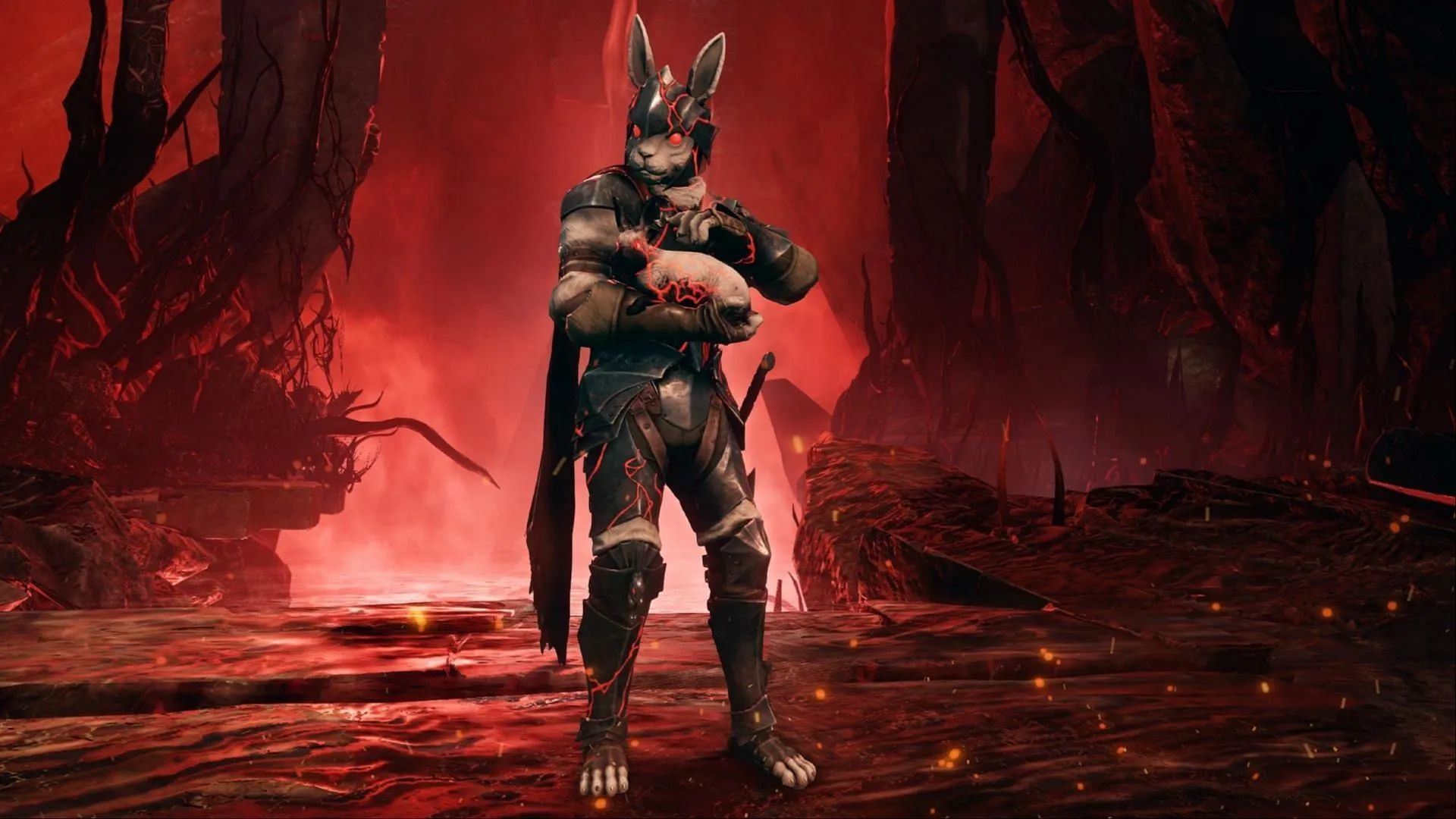 The full cosmetic look available through the Rabbit's Revenge event (Image via Amazon Games)