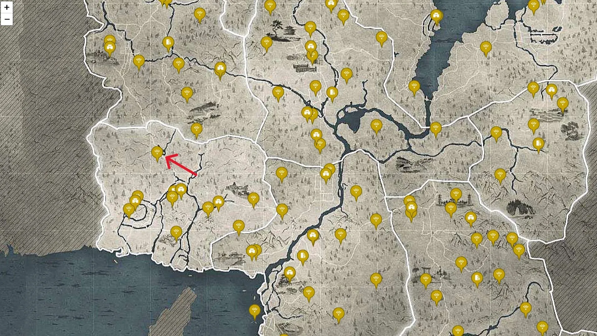 Whereabouts of the Funeral Pyre Bow in Assassin's Creed Shadows (Image via Sportskeeda Gaming // Ubisoft)