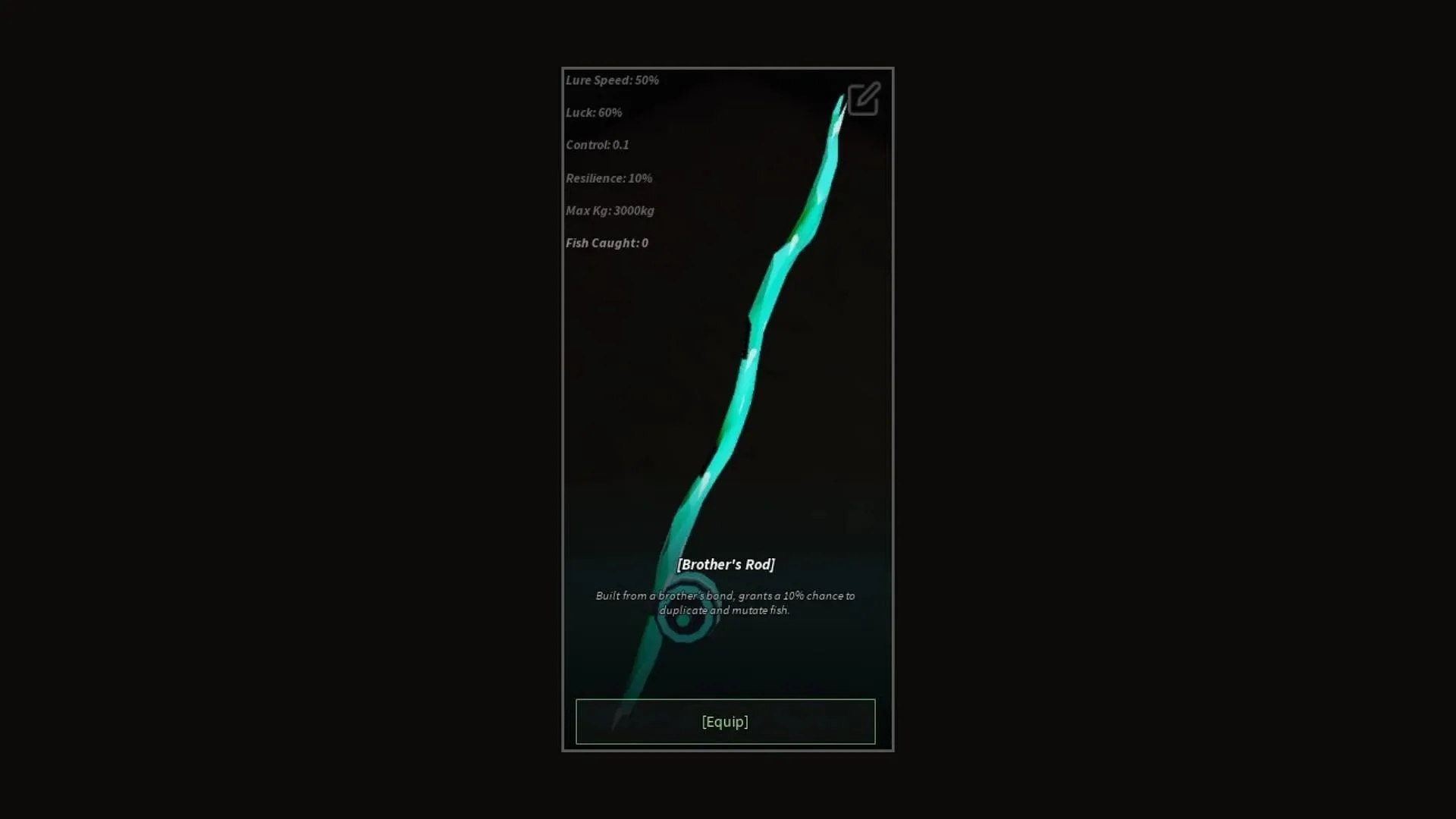 The Brother's Rod boasts respectable stats (Image via Roblox || Fisch Wiki)