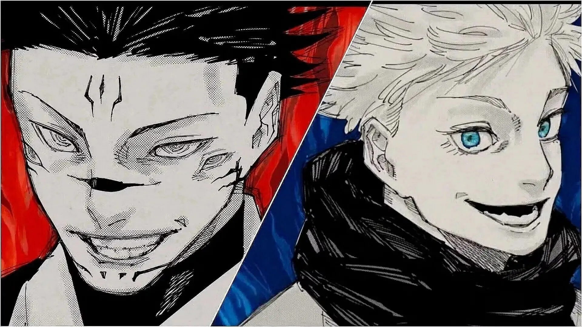 Sukuna and Gojo as seen in the manga (Image via Shueisha) Sukuna and Gojo as seen in the manga (Image via Shueisha)