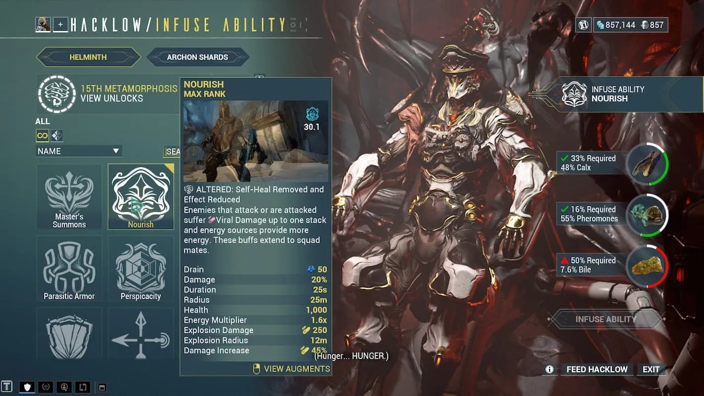 Nourish is optional, but a welcome addition (Image via Sportskeeda || Digital Extremes)
