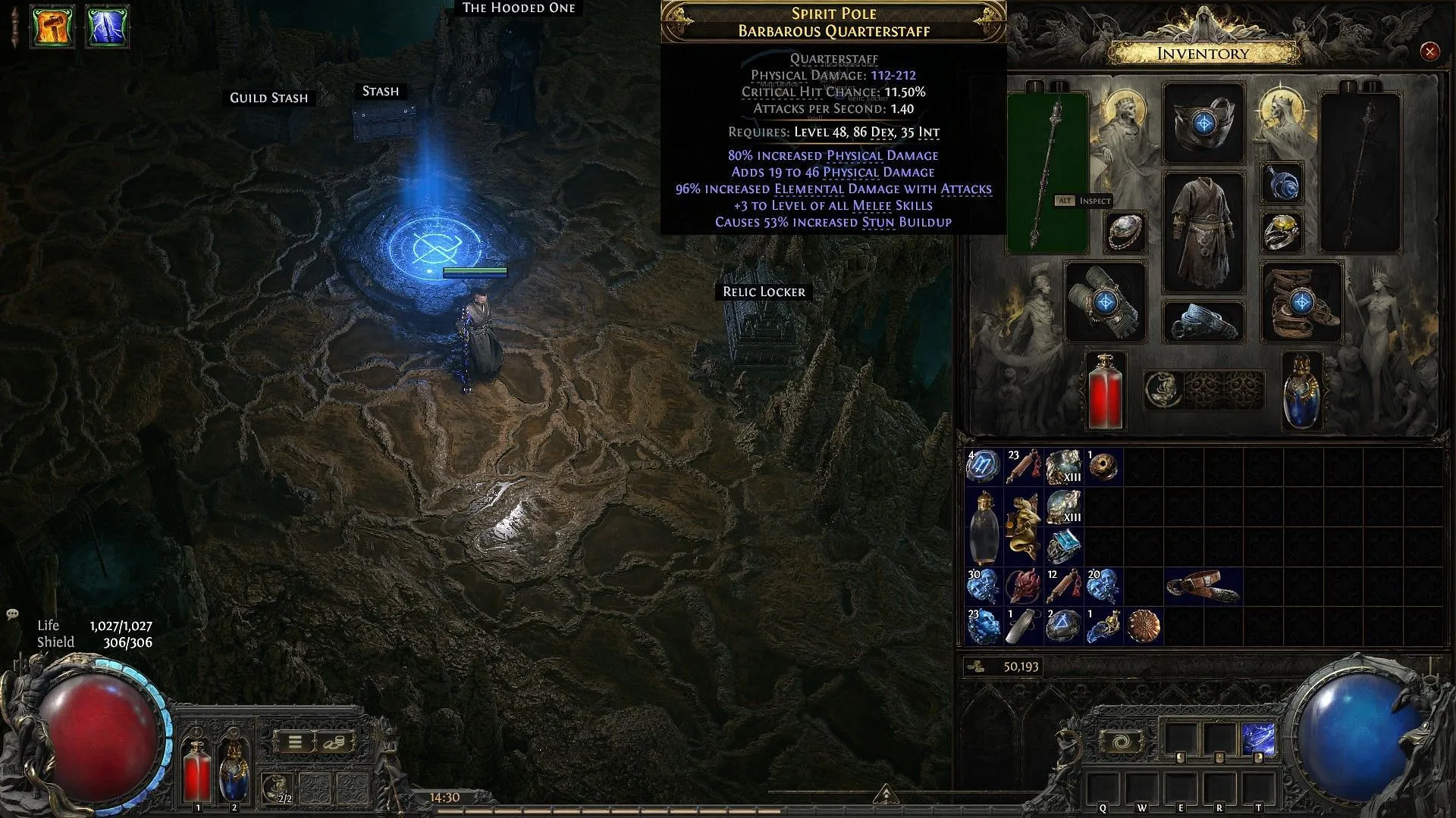 An example of Quarterstaff for leveling in Path of Exile 2 (Image via GGG)