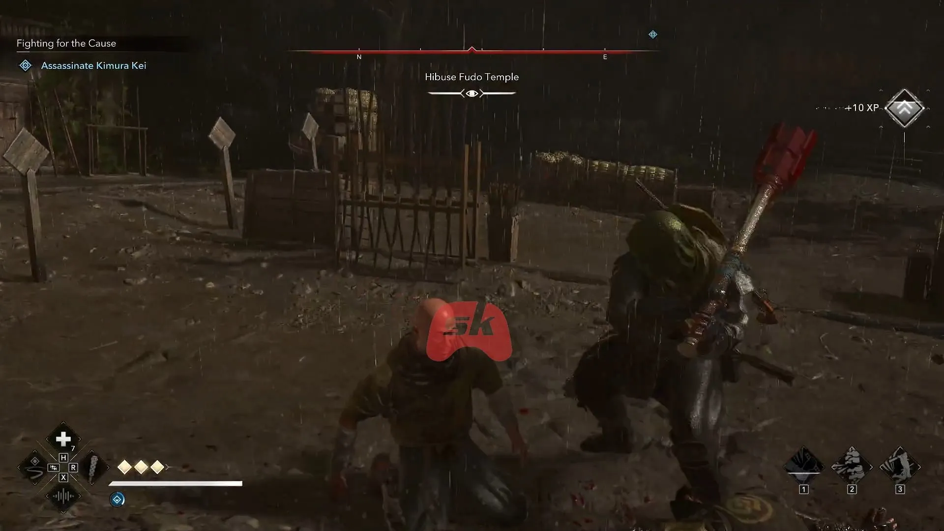Combat against elite fighters in Assassin's Creed Shadows