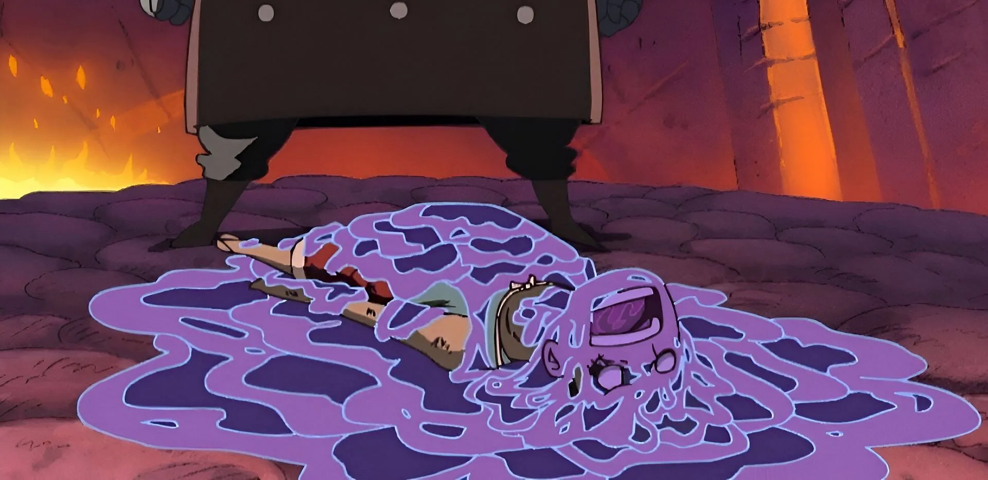 Luffy defeated by Magellan (Image via Toei Animation) Luffy defeated by Magellan (Image via Toei Animation)