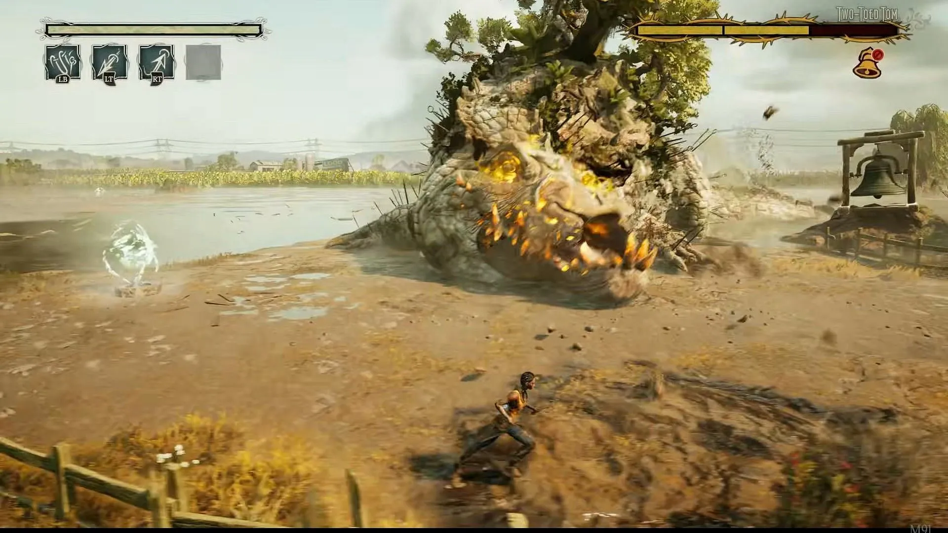 Two-Toed-Tom withstands attacks (Image via Xbox Game Studios || YouTube/@Maka91Productions)