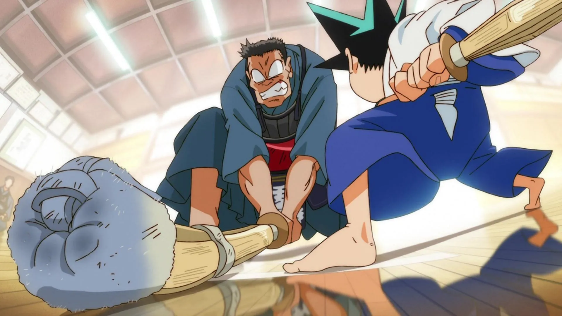 Yaiba vs Raizou's disciple (Image via WIT Studio) Yaiba vs Raizou's disciple (Image via WIT Studio)